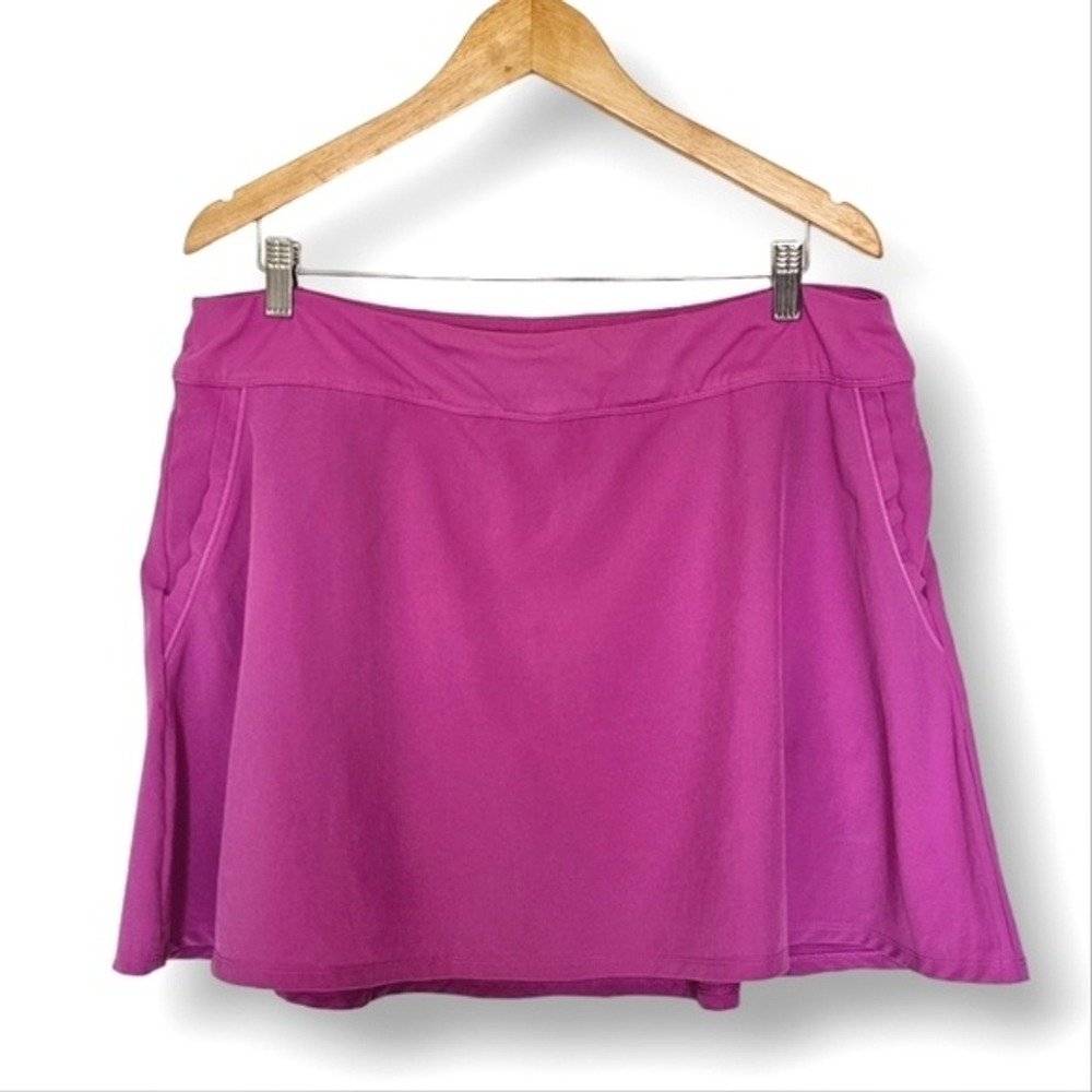 Under Armour Pink Skort Golf Tennis XL Heat Gear Athletic Skirt Shorts Pockets